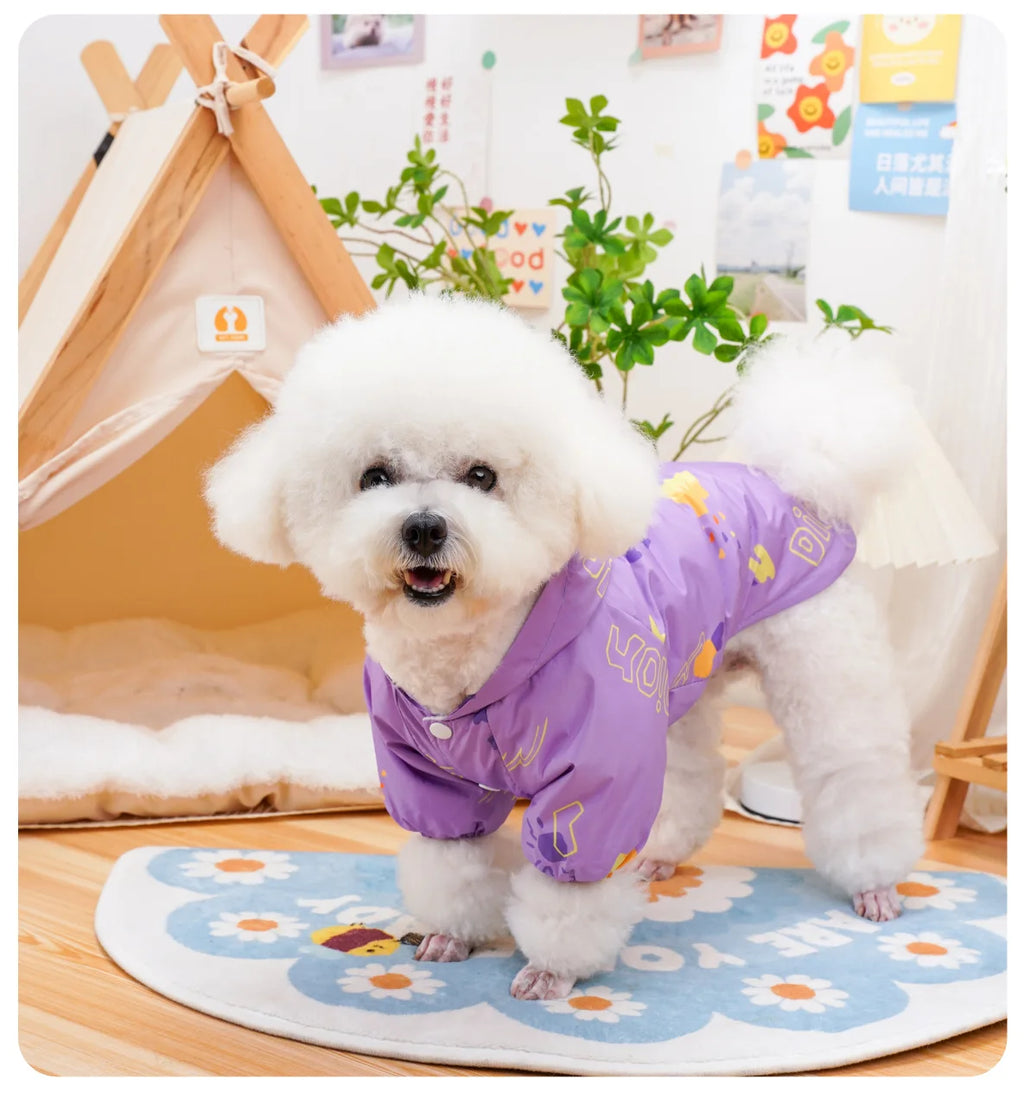 Windproof Hooded Jacket Dogs Cats Warm Winter Coat Fleece Lined Outdoor Wear