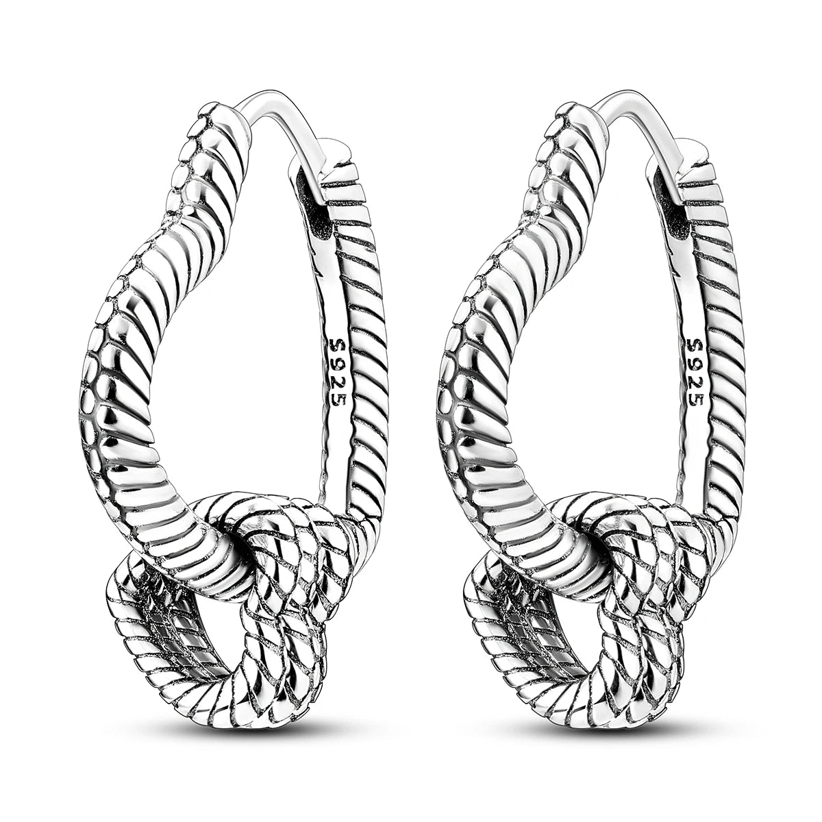 925 Sterling Silver Personality Asymmetric Drop Earrings Versatile Jewellery