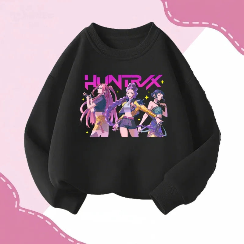 K-pop Girls Casual Sweatshirt O-Neck Long Sleeve Fashion Hoodie Pullover