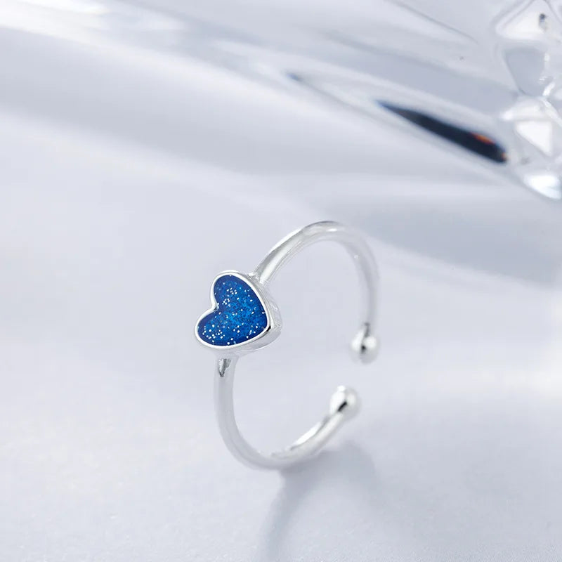 925 Sterling Silver Heart Adjustable Ring Engagement Wedding Luxury Jewellery Wholesale