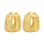 925 Sterling Silver Curled Grass Pattern Flower Hoop Earrings Women's Jewellery