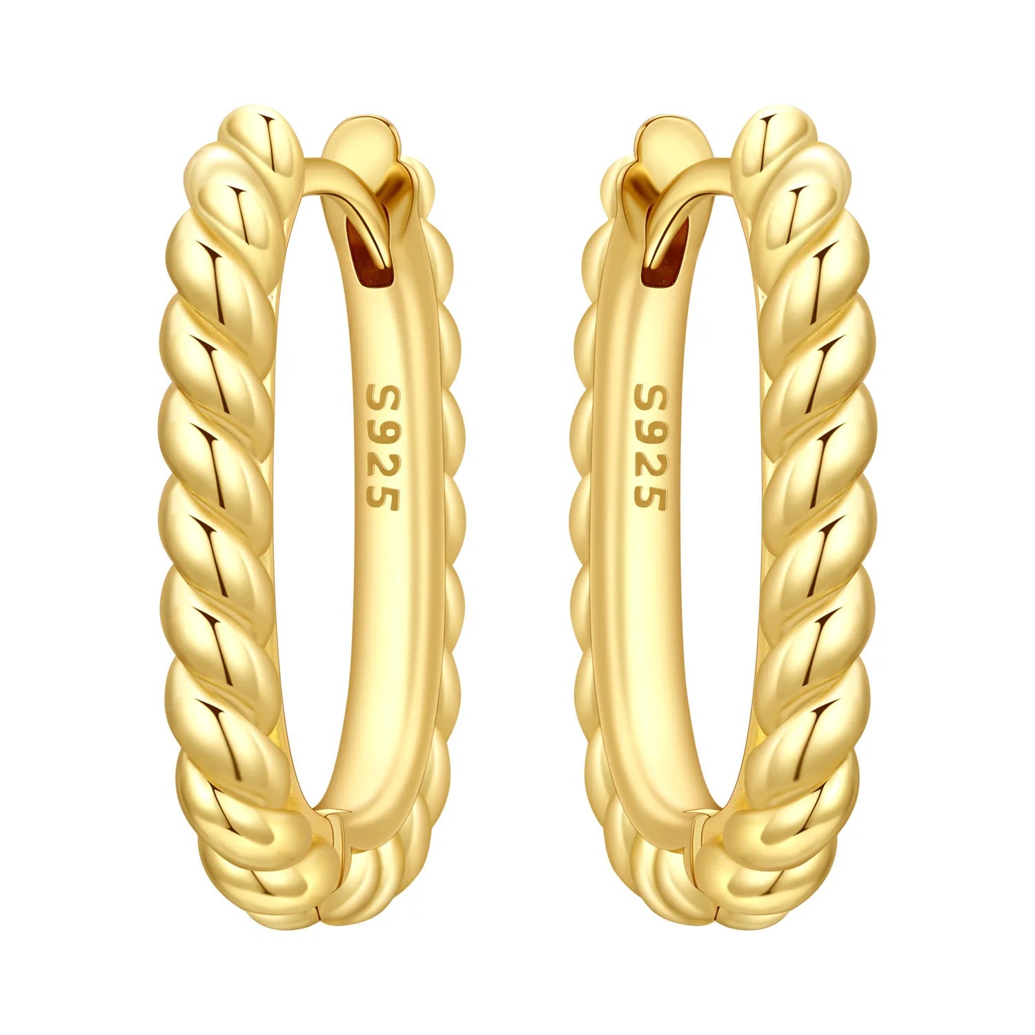925 Sterling Silver Simple Diamond Shaped Ear Hook Hoop Earrings Jewellery