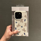 Cute Little Bear Bow Lychee Case for iPhone 17 16 15 14 Pro Max Plus