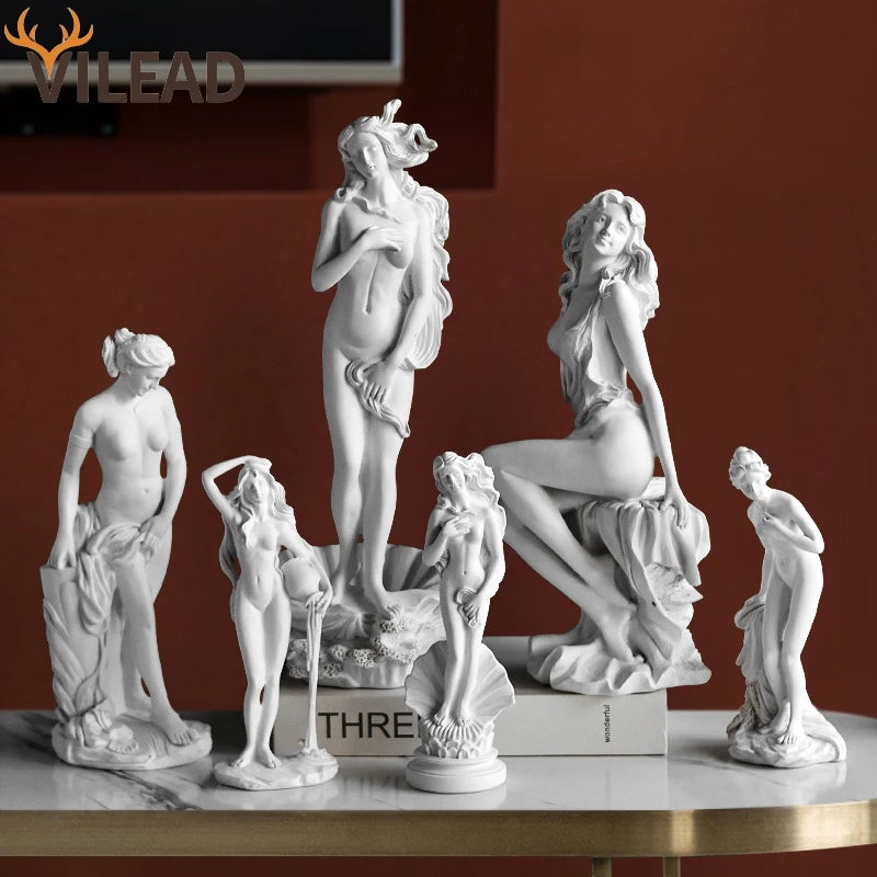 Greek Mythology Goddess Statue Bookshelf Wall Shelves Aphrodite Sculpture Home Decor