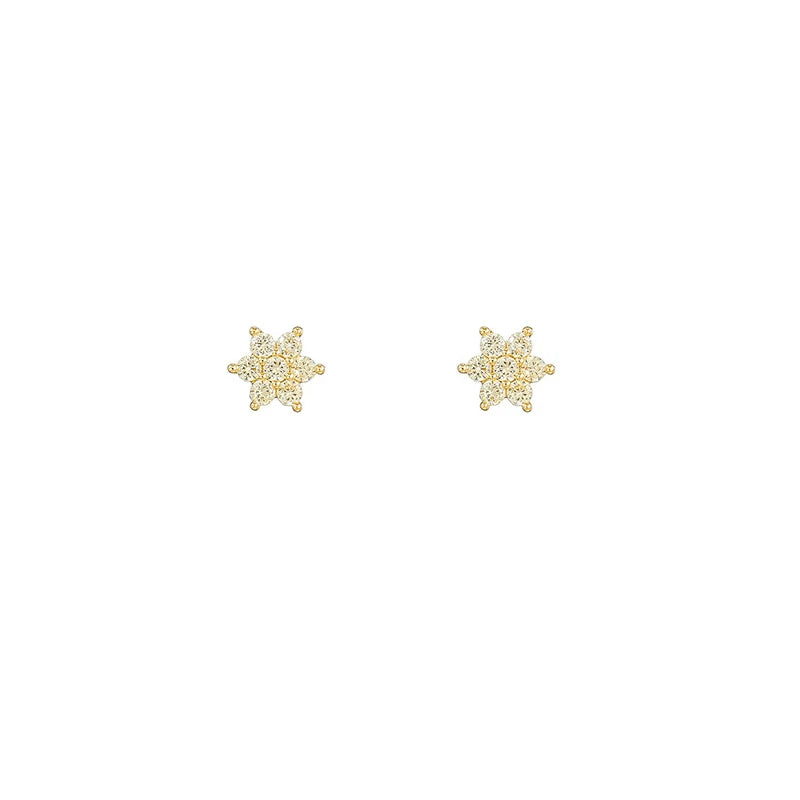 Exquisite Stainless Steel Yellow Zircon Water Drop Hoop Earring
