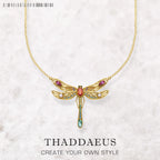 Large Dragonfly Necklace Link Chain 925 Sterling Silver Bohemia Happy Gift