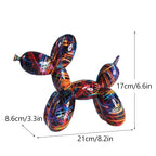 Pop Art Graffiti Balloon Dog Sculpture Animal Figures Decorative Home Decor Objects