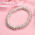 925 Sterling Silver 8-inch Classic Bracelet Men Women Hip Hop Jewellery