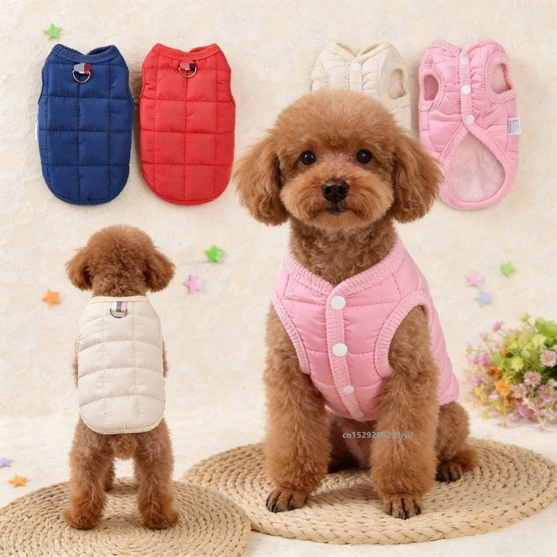 Windproof Fleece Dog Jacket Winter Pet Coat for Small Medium Dogs