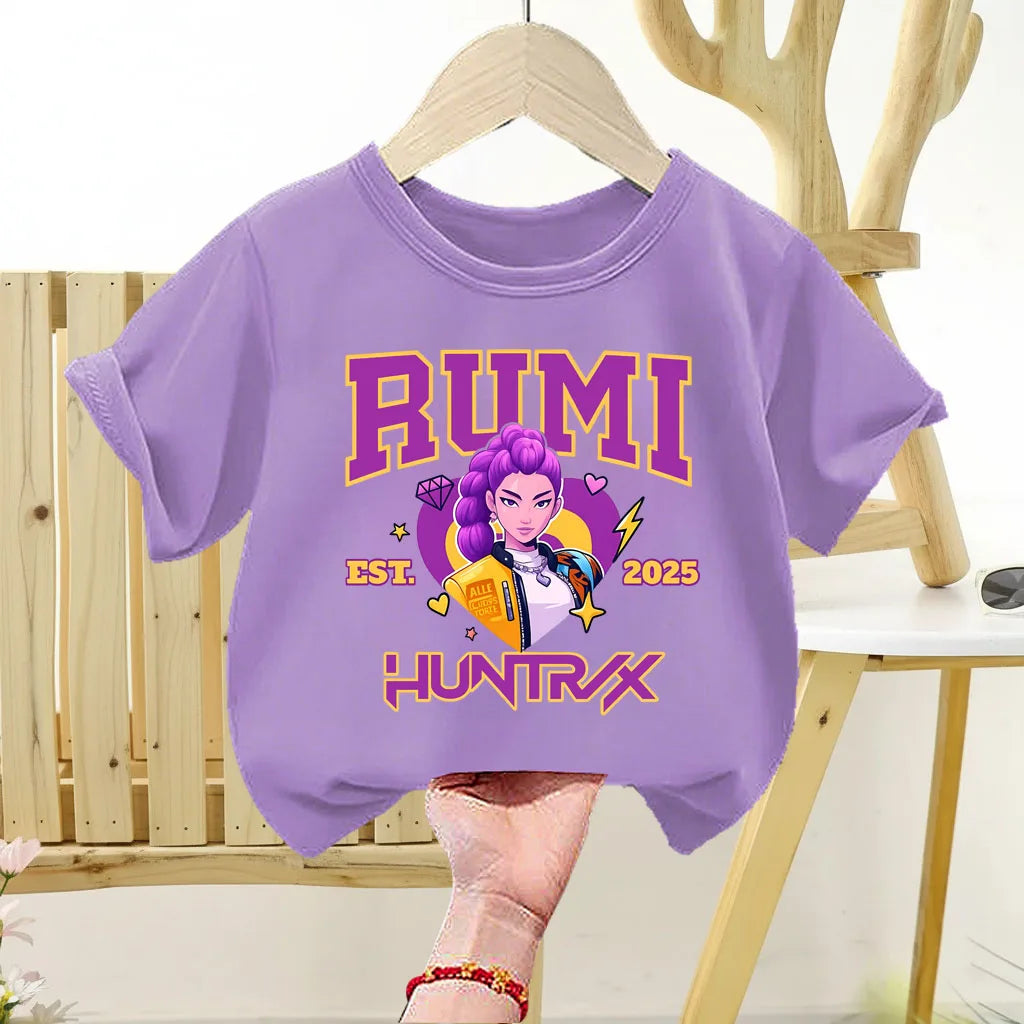 K-pop Girls Summer Short Sleeve O-Neck T-Shirt Fashion Outdoor Tee