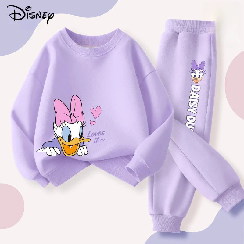 Disney Minnie Mouse Girls Spring Autumn Pullover and Trousers 2-Piece Set