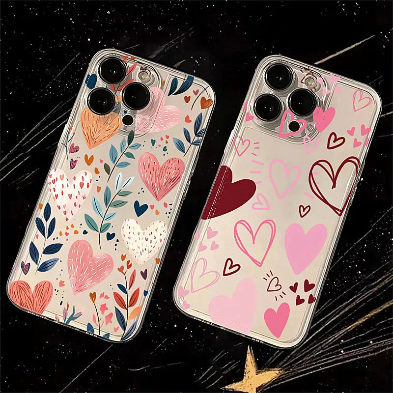 Love Heart Leaves Moon Case for Redmi Note 14 13 12 11 Pro Plus 12S 13C 14C