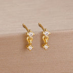1PC Mini Zircon Stainless Steel Minimal Earrings Little Ear Studs