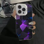 Fashion Honeycomb Building Block IMD Case for iPhone 16 15 14 13 Pro