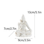 13cm Sandstone Shiva Statue Yoga Figurine Ornament Zen Meditation India Religion