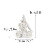 13cm Sandstone Shiva Statue Yoga Figurine Ornament Zen Meditation India Religion