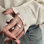 925 Sterling Silver Engagement Ring Beautiful Aesthetic Wedding Elegant Designer Jewellery