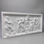 Dance of the Muses Bas-Relief Statue Greek Plaster Sculpture Mythology Office Gift