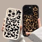 Fashion Black Leopard Case for iPhone 17 16 15 14 13 12 11 Pro Max 7 8 Plus