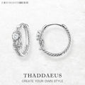 Rope with Knot Hoop Earrings 925 Sterling Silver Trendy Fashion Gift