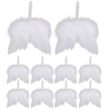 10 Pcs Angel Wings Hanging Ornament Christmas Tree Decoration Angel Wing Pendant Wedding Prop Valentines Day Birthday Decor