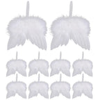 10 Pcs Angel Wings Hanging Ornament Christmas Tree Decoration Angel Wing Pendant Wedding Prop Valentines Day Birthday Decor