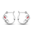 925 Sterling Silver Cats Dogs Animals Hoop Ear Studs Anniversary Gift