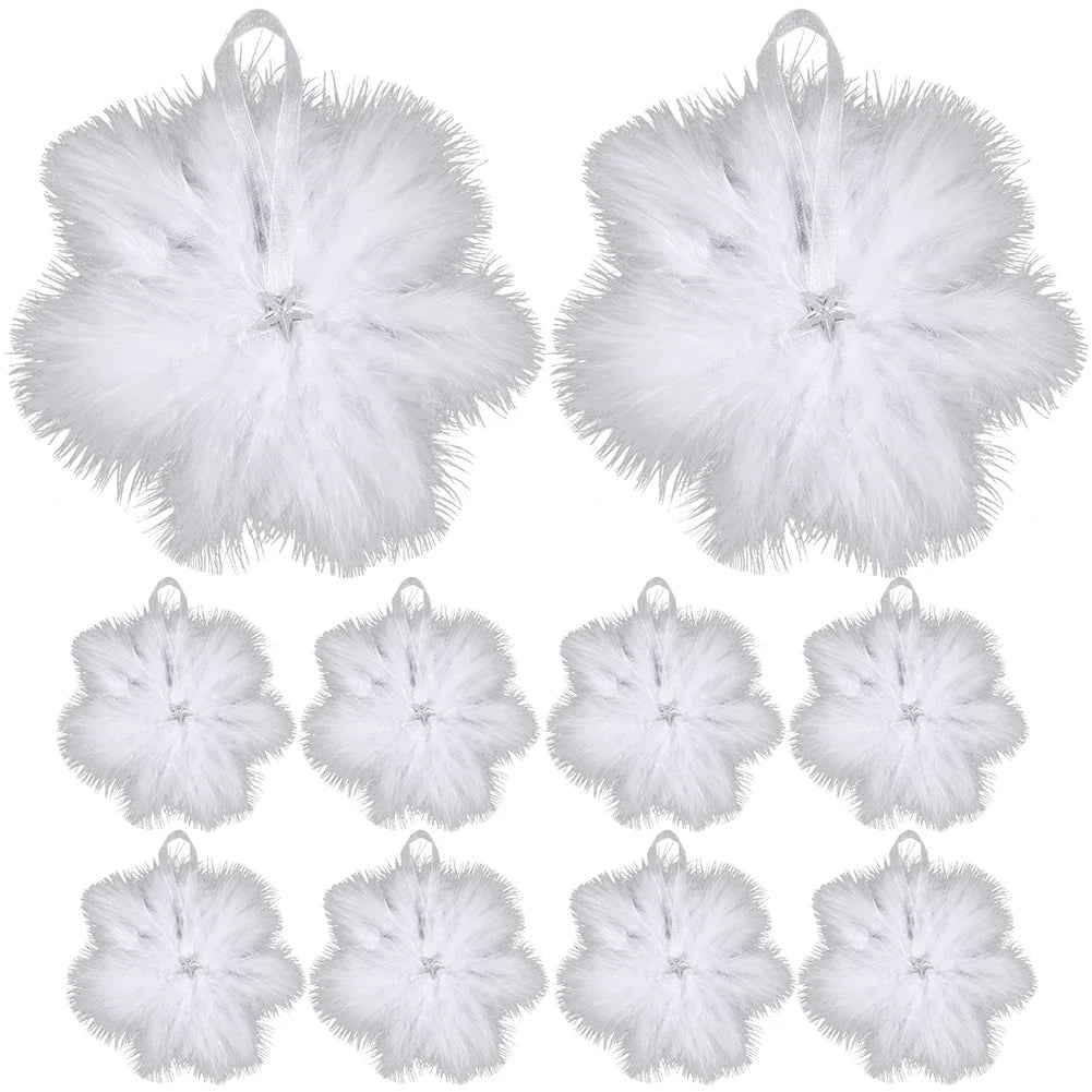 10 Snowflake Angel Wing Feather Pendants Wedding Valentine's Day Decor Gift Ship from UK