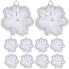 10 Snowflake Angel Wing Feather Pendants Wedding Valentine's Day Decor Gift Ship from UK