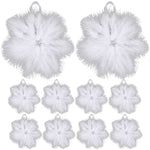 10 Snowflake Angel Wing Feather Pendants Wedding Valentine's Day Decor Gift Ship from UK