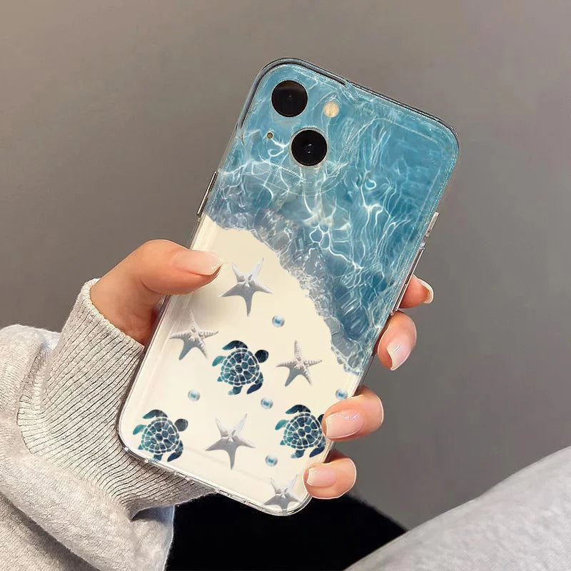 Ocean Butterfly Turtle Case for Samsung Galaxy A16 A55 A35 S25 S24 S23 Ultra
