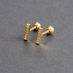 Fashion Stainless Steel Zircon Chain Hoop Earrings Helix Tragus