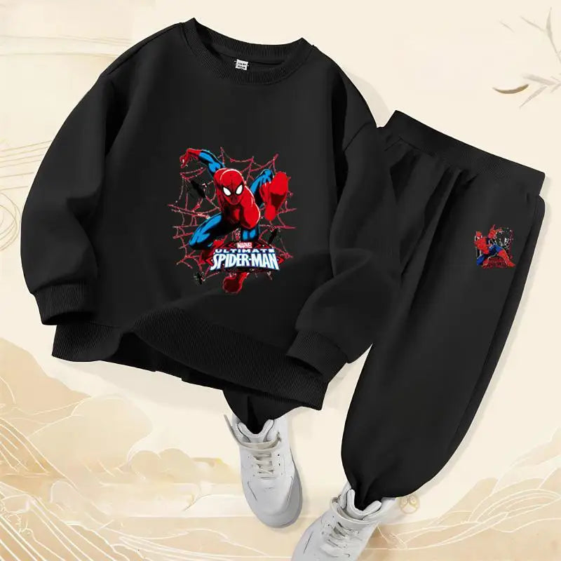 Kids Spiderman Pullover & Long Pants Two Piece Suit Children's Sweatsuit
