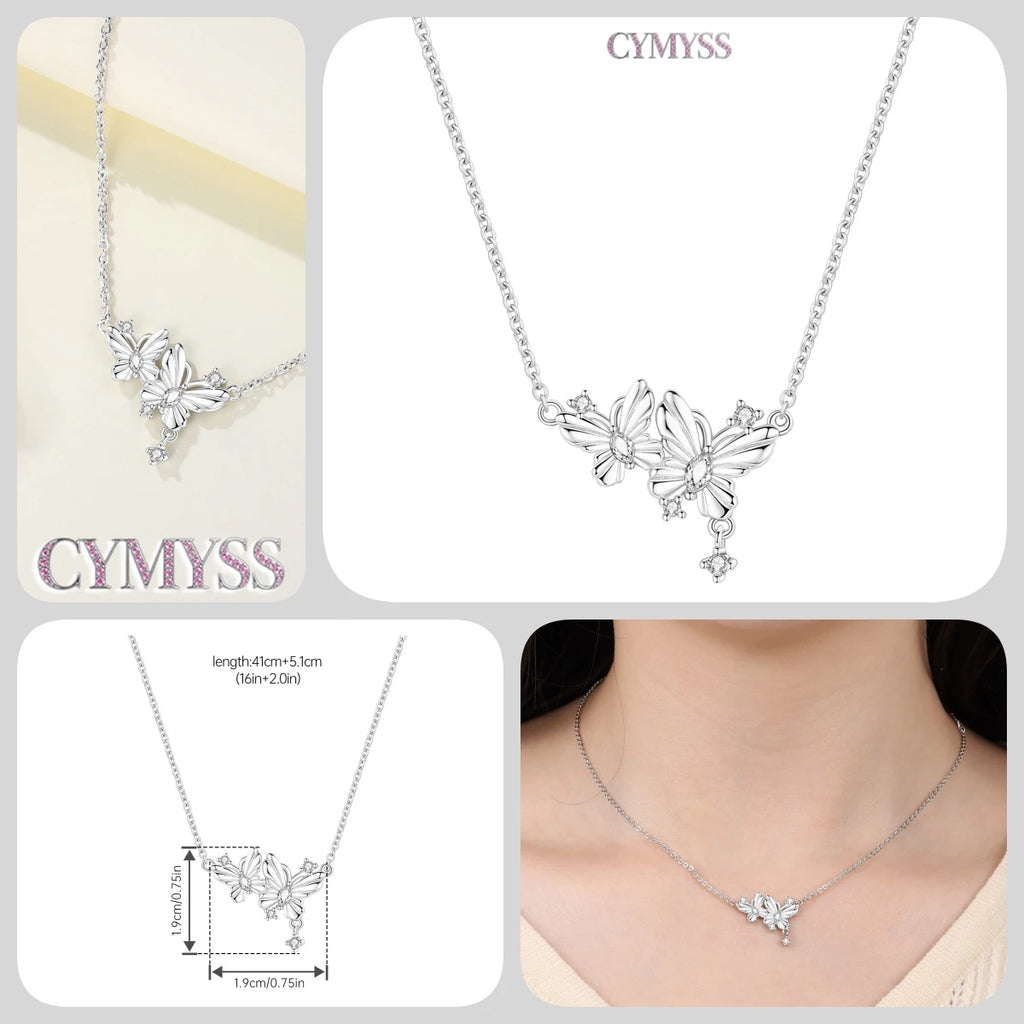Original 925 Sterling Silver 18K Gold Heart Lock and Key Necklace Y-shaped Chain Necklace For Women Memorial Prayer Jewelry Gift