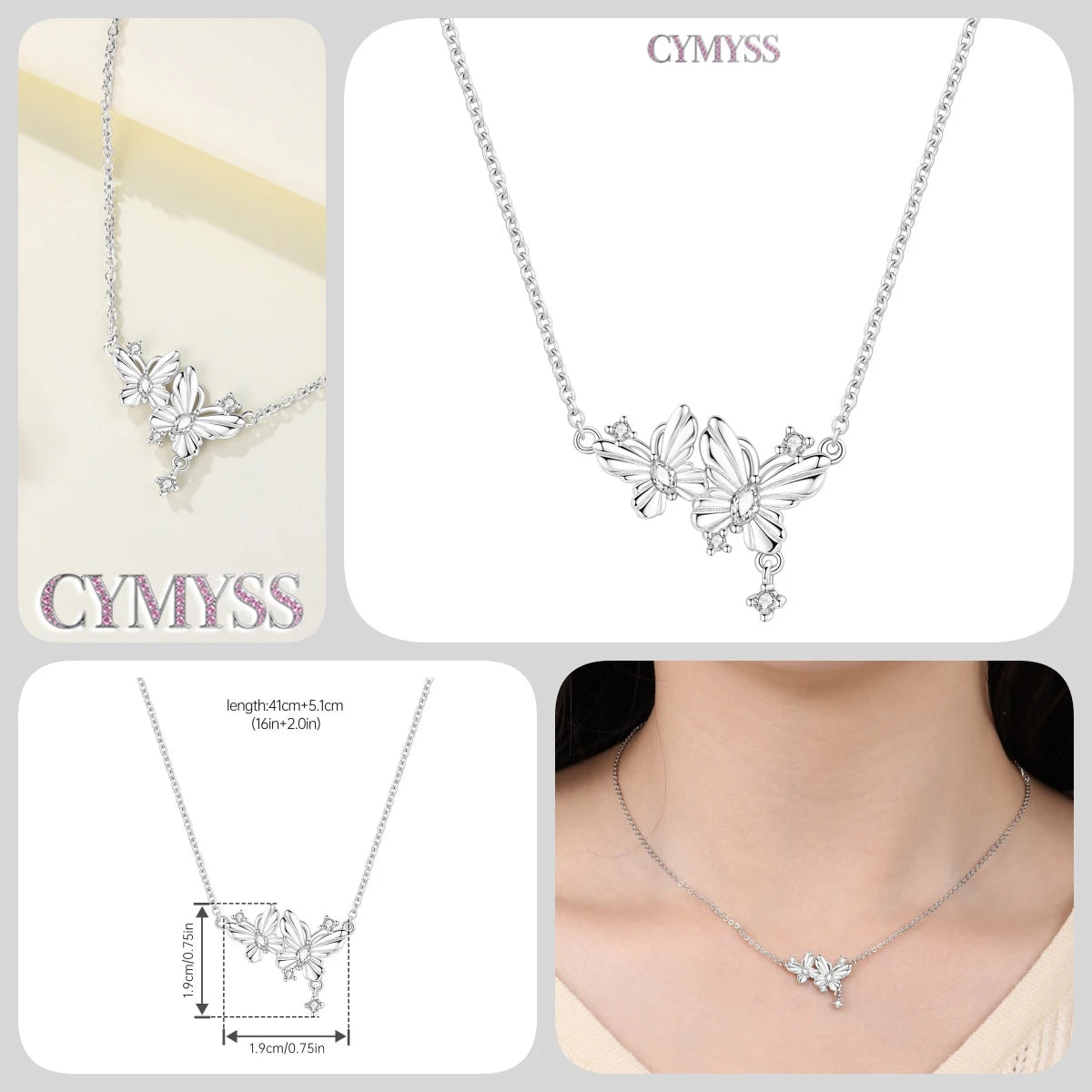 Original 925 Sterling Silver 18K Gold Heart Lock and Key Necklace Y-shaped Chain Necklace For Women Memorial Prayer Jewelry Gift