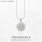 Edelweiss Necklace 925 Sterling Silver Romantic Winter Fine Jewellery Gift