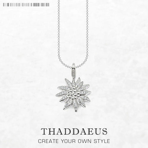 Edelweiss Necklace 925 Sterling Silver Romantic Winter Fine Jewellery Gift