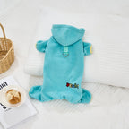 Winter Fleece Dog Jumpsuit Hoodie Warm Puppy Coat with D-Ring Outfit