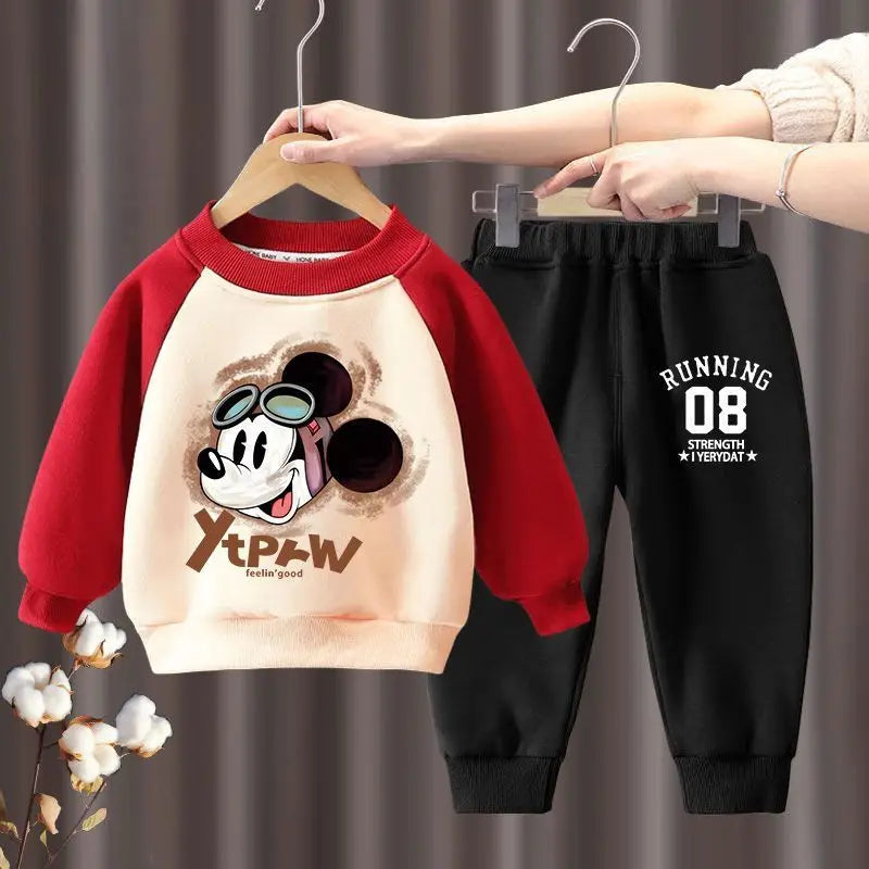 Disney Mickey Mouse Boys Autumn Winter Sweatshirt and Joggers 2-Piece Set