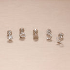 1PC Stainless Steel Star Moon Cartilage Piercing 18K Gold Plated