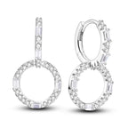 925 Sterling Silver Classic Multi Ring Drop Earrings Elegant Birthday Jewellery