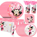 113pc Minnie Mouse Birthday Party Supplies Tableware Set Plates - Ship from UK