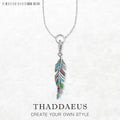 Ethnic Feather Necklace 925 Sterling Silver Bohemia Fine Jewellery Gift