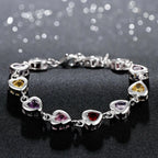 Elegant Crystal Charm Bracelet 925 Sterling Silver Cute Trendy Women Gift