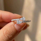 925 Sterling Silver Bright Zirconia Finger Ring Engagement Ceremony Fashion Dainty Wedding Jewellery