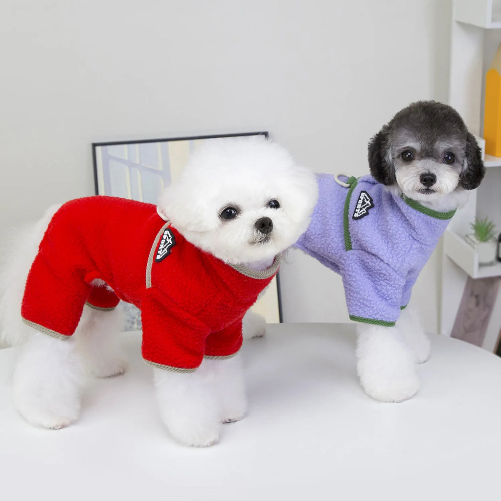 Thick Sherpa Dog Cat Clothes Warm Animal Pajamas Onesie Small Medium Pet