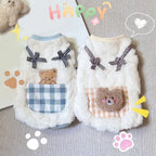 Plush Fleece Pet Vest Soft Warm Dog Cat Sweater Adjustable Winter Clothing