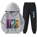 Girls Kpop Demon Hunters Athleisure Wear Hunter Witch Squad Hoodie Leggings