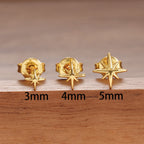 Fashion Minimalist Star Stud Earring 14K Gold Plated Mini Daily