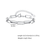 Two Tone Twist Link Paperclip Bracelet for Women, Chunky Stainless Steel Bracelet Adjustable Link, 18k Gold Plated Jewelry